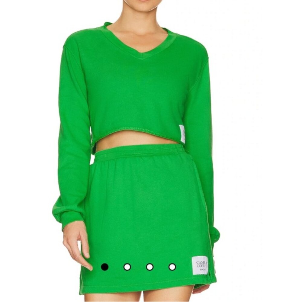 Camila Coelho Sierra Sweatskirt in Grass Green